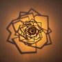 Opviq Lámpara de Pared W-042 Negra con Diseño Floral